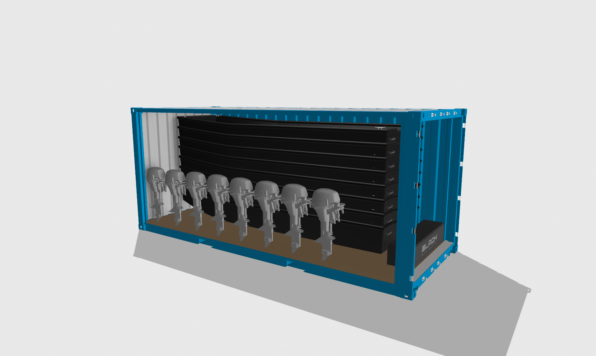 BJ 500 SAR side view inside container
